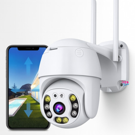 Cámara De Seguridad Wifi Exteriores Giro 360 Visión Nocturna